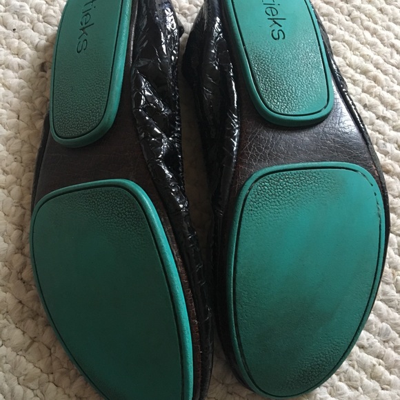 Obsidian Black Tieks Ballet Flats Well Loved VUC - Picture 2 of 8